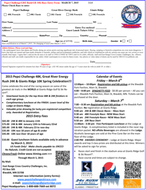 Mail-in Registration Form - Pepsi Challenge