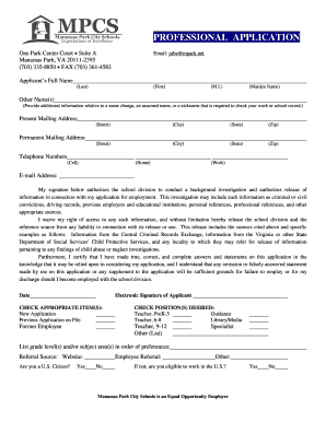 Teacher Application Form