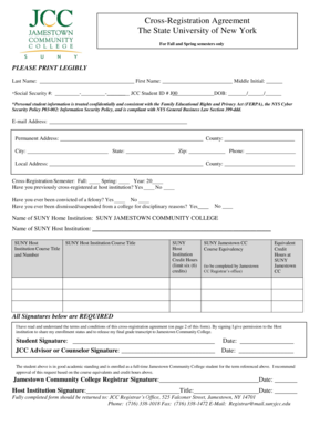 SUNY Cross-Registration Agreement