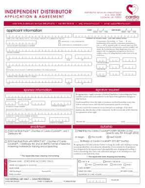 ForMor Distributor Application and Agreement