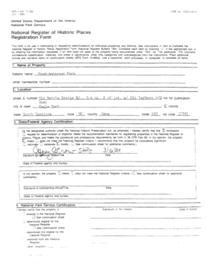 National Register of Historic Places Nomination Form