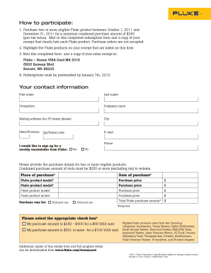 Fluke Tools Bonus VISA Gift Card Promotion