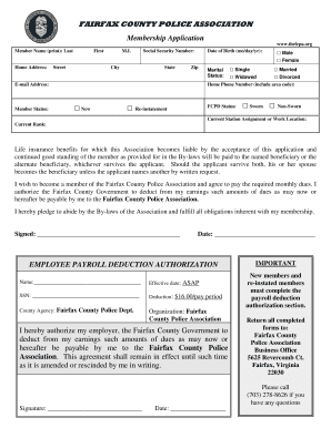 Fillable Online thefcpa FAIRFAX COUNTY POLICE ASSOCIATION - The Fairfax ...