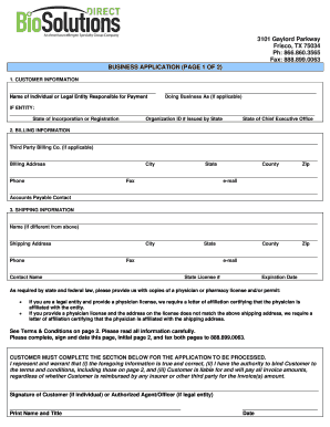 Business Application Form