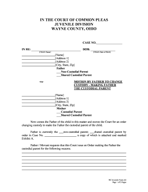 Motion to Change Custody