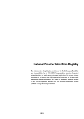 National Provider Identifier Application Form