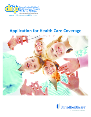 Pennsylvania CHIP Health Care Coverage Application