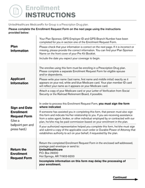 UnitedHealthcare MedicareRx Enrollment Request Form