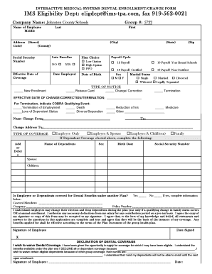 Dental Enrollment/Change Form
