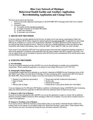 Behavioral Health Facility Application