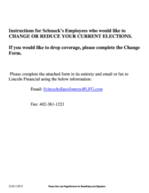 Schnucks Employee Insurance Change Form