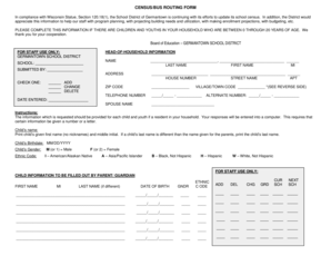 Wisconsin School Census Form