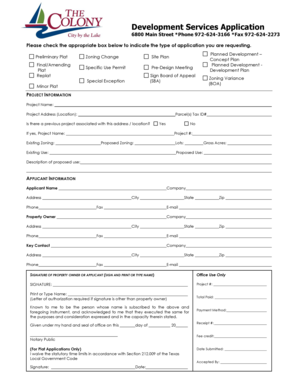 Development Services Application