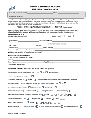 Printable immunization records - ELEMENTARY DISTRICT PROGRAMS