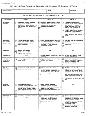Difficulty of Care Rating Request