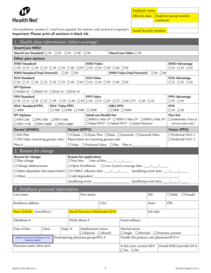 Health Net Enrollment Form