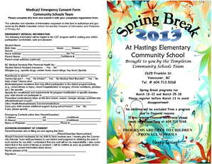 British Columbia Emergency Medical Consent Form