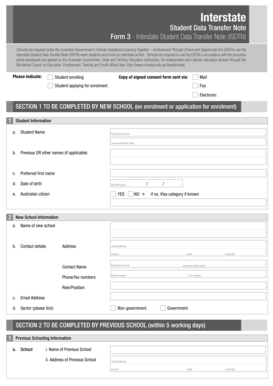 Interstate Student Data Transfer Note