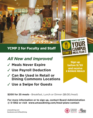 YCMP2 Faculty and Staff Meal Plan Form