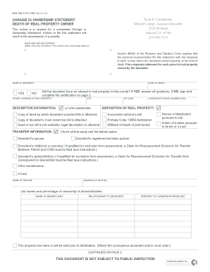 California Change in Ownership Statement