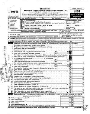 Form 990-EZ Tax Return for Exempt Organizations