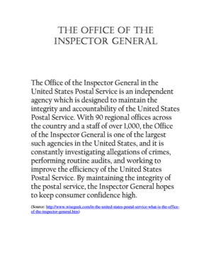 USPS Office of Inspector General Miranda Rights Form