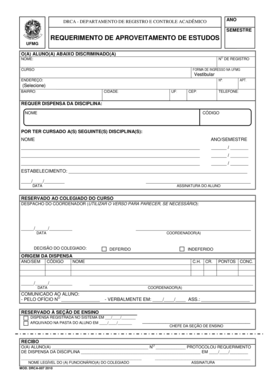 Requerimento de Aproveitamento de Estudos