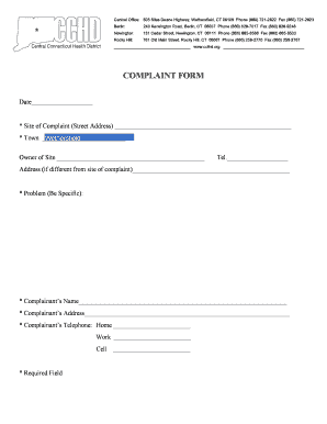 Complaint Form