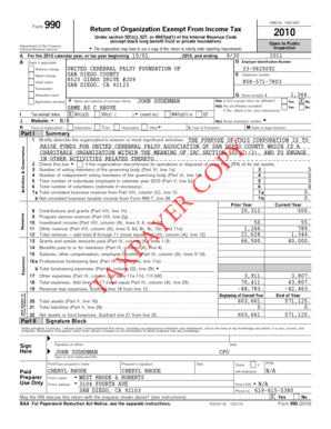 Form 990 Return of Organization Exempt From Income Tax 2010