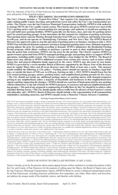 San Francisco Transportation Policy Initiative