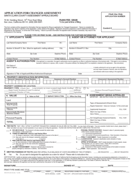 California Changed Assessment Application