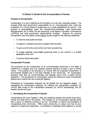 A Citizens Guide to the Incorporation Process