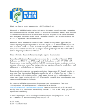 BASS Federation Nation Club Application