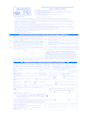 PA Voter Registration Form - Elizabeth Randol