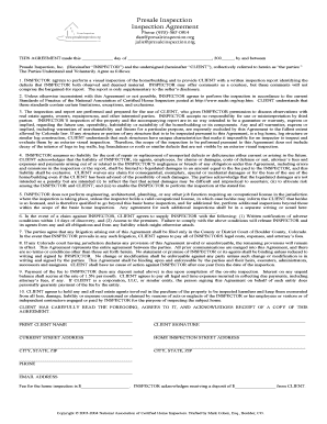 Presale Inspection Agreement