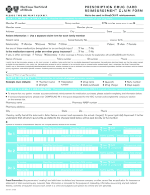 Prescription Drug Reimbursement Claim Form