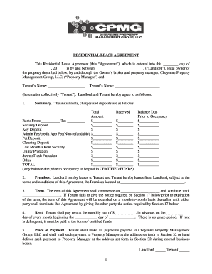 Residential Lease Agreement