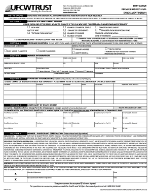 UEBT ACTIVE PREMIER BENEFIT LEVEL ENROLLMENT FORM 4