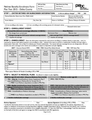 Retiree Benefits Enrollment Form