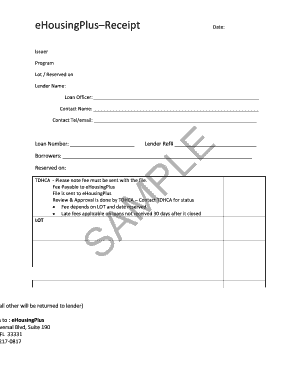 Texas Mortgage Credit Certificate Receipt