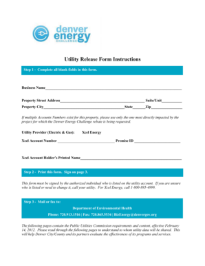 Denver Energy Challenge Consent Form