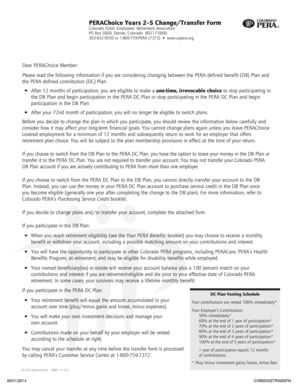 Colorado PERAChoice Plan Change Form