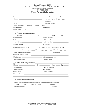 Client Intake and Privacy Policy Form
