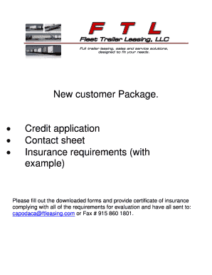 Credit Application Form