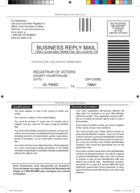 Texas Voter Registration Application