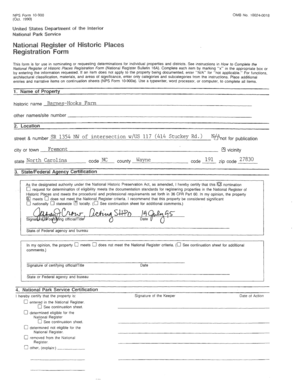 National Register of Historic Places Nomination Form