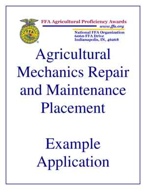 Agricultural Mechanics Repair and Maintenance Application