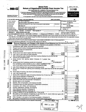 Form 990-EZ Exempt Organization Tax Return