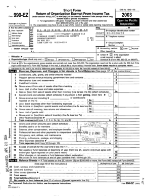 Form 990-EZ 2003