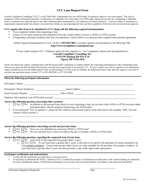 CCC Loan Request Form